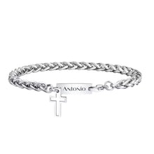 Cargar imagen en el visor de la galería, Pulsera unisex personalizable en acero inoxidable.