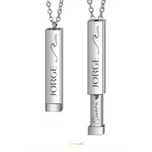 Cargar imagen en el visor de la galería, Collar personalizado Unisex Secret, en acero 316L. chapado en oro 18 k.