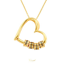 Cargar imagen en el visor de la galería, Collar Corazón, personalizado en acero inoxidable.