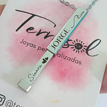 Cargar imagen en el visor de la galería, Collar personalizado Unisex Secret, en acero 316L. chapado en oro 18 k.