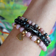 Cargar imagen en el visor de la galería, Pulsera Obsidiana piedras naturales.