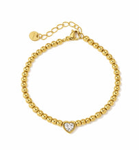 Cargar imagen en el visor de la galería, ¡Nuevo! Pulsera LOVE acero inoxidable y circonita