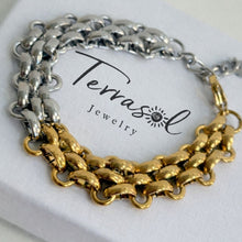 Cargar imagen en el visor de la galería, ¡Nuevo! Pulsera Eclipse, en eslabones de acero inoxidable.