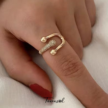 Cargar imagen en el visor de la galería, Anillo ajustable en acero inoxidable