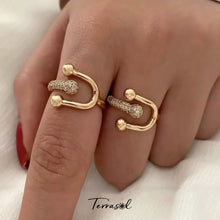 Cargar imagen en el visor de la galería, Anillo ajustable en acero inoxidable