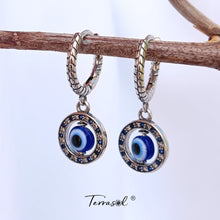 Cargar imagen en el visor de la galería, ¡Nuevo! Pendientes Ojo turco, en plata 925 y Circonitas
