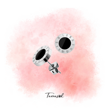 Cargar imagen en el visor de la galería, Pendientes Mini en acero inoxidable y piedra natural.