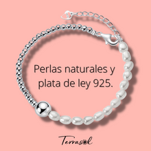 Cargar imagen en el visor de la galería, Pulsera Alba, en Plata de ley 925 y perlas de agua dulce.