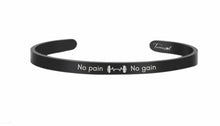 Cargar imagen en el visor de la galería, Brazalete Unisex personalizado en acero 316L. Eletropulido, negro