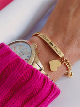 Cargar imagen en el visor de la galería, Pulsera Betty, personalizable en acero 316L chapado en oro 18 k.