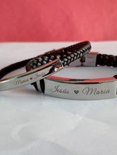 Cargar imagen en el visor de la galería, Pulsera para Mujer personalizable en acero inoxidable trenzada.