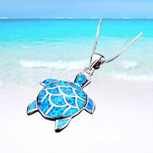Cargar imagen en el visor de la galería, Collar Tortuga en Plata de ley 925 y ópalo.