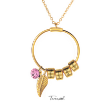 Cargar imagen en el visor de la galería, Collar Cristal personlizable en acero inoxidable con Circón.