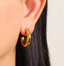 Cargar imagen en el visor de la galería, ¡Nuevo!  Pendientes Aros, en acero inoxidable.
