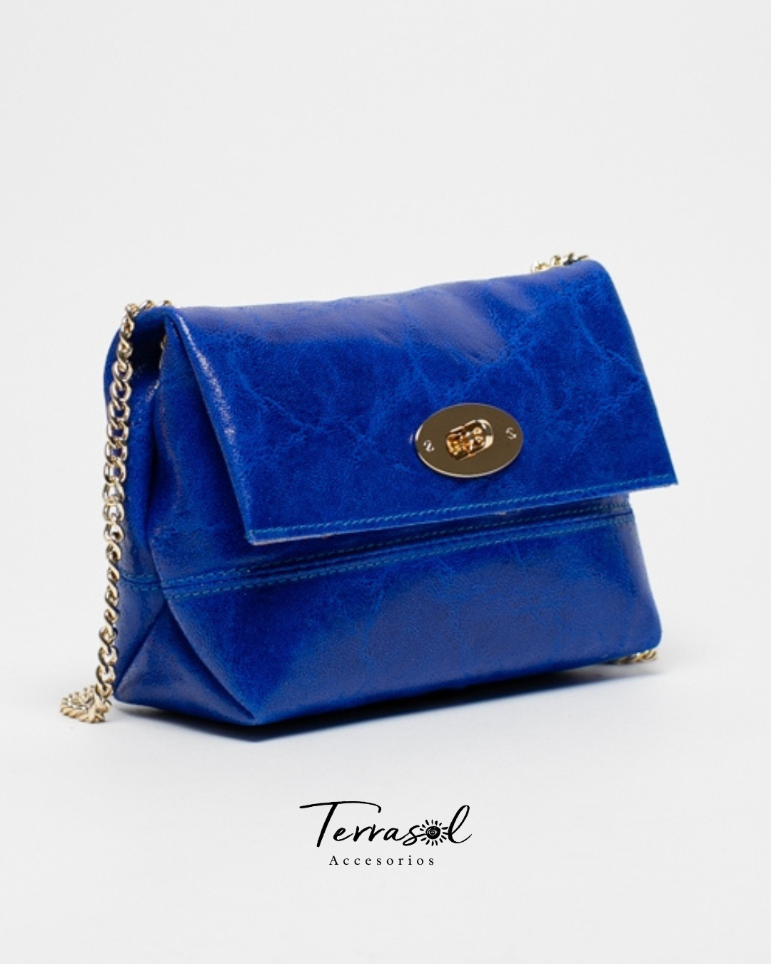 Bolso de piel Brenda Azul Klein Terrasol bikini